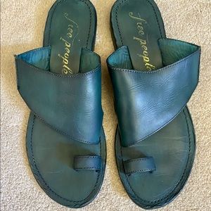 Free People Sant Antoni Slide Teal US9/EU39
